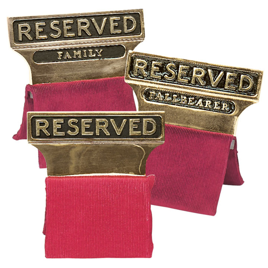 Picture of Reserved Seat Signs (Gold Plated)